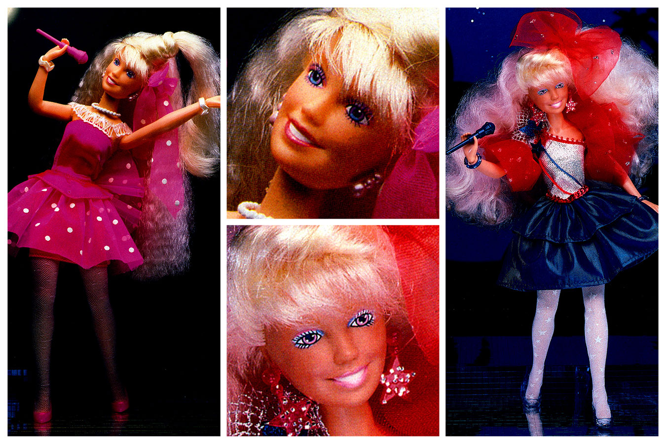 Rockin' Romance Jem 4004 and American Beauty Jem 4007 -- images from 1988 Hasbro Pre-Toy Fair Catalog
