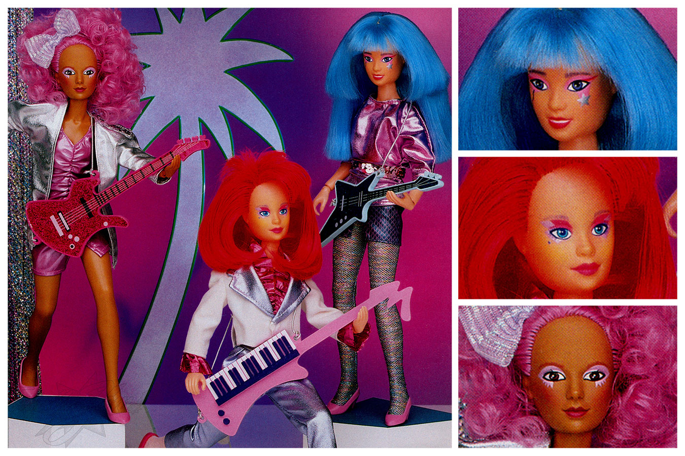 The Holograms 4005, Aja, Kimber, and Shana 1986 -- images from 1986 Hasbro Toy Fair Catalog