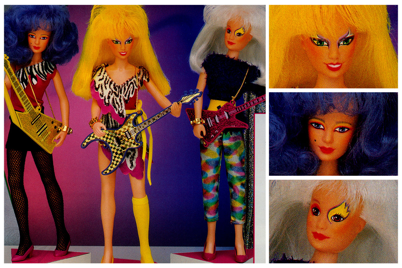 The Misfits 4010, Pizzazz, Stormer, and Roxy 1986 -- images from 1986 Hasbro Toy Fair Catalog
