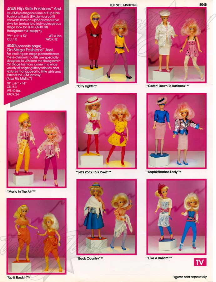 Hasbro 1986 US Toy Fair Catalog - 4045 Flip Side Fashions™ Asst.