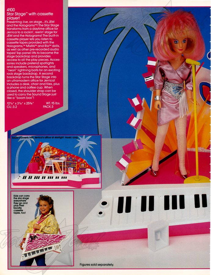 Hasbro 1986 US Toy Fair Catalog - 4100 Star Stage™ with cassette player!
