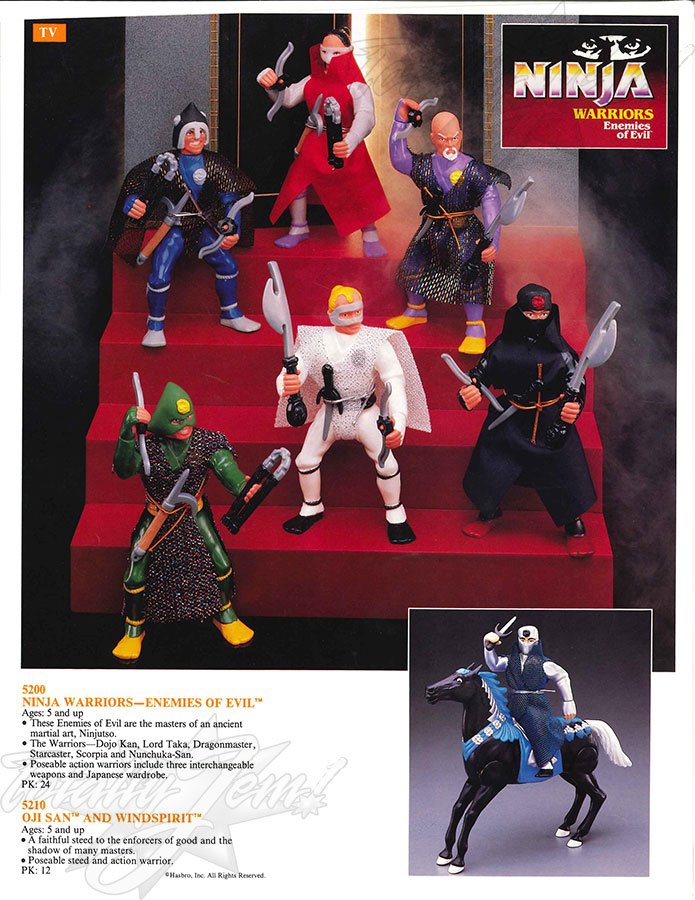 Hasbro 1987 US 1st Quarterly & Media Guide - Ninja Warriors