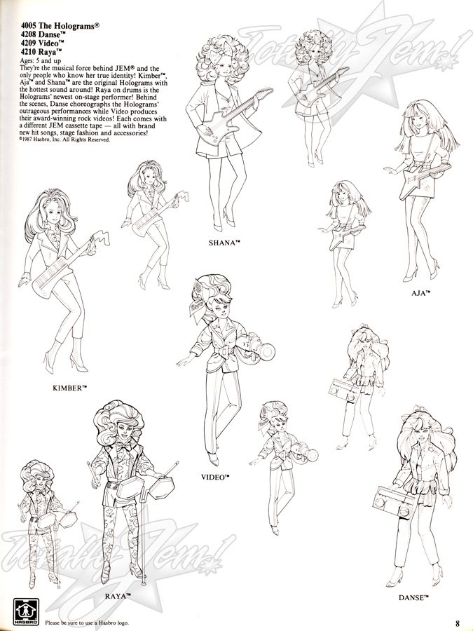 Hasbro 1987 US Line Art Catalog