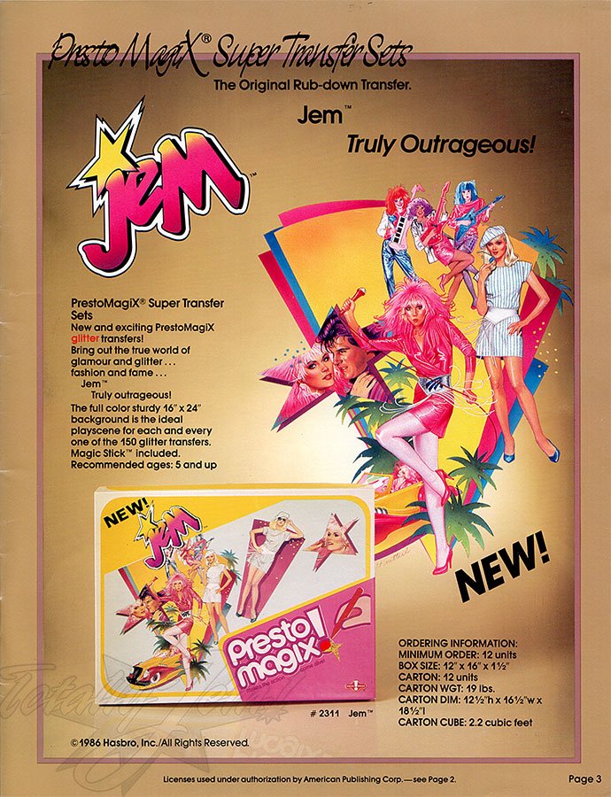 US Presto Magix 1986 Catalog - Jem&trade;