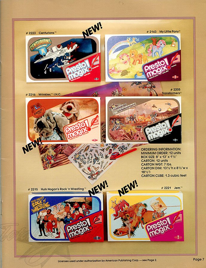 US Presto Magix 1986 Catalog - Jem&trade;