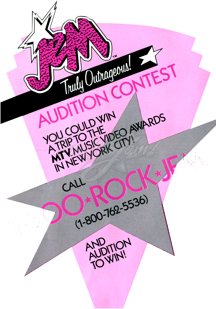 1-800-ROCK-JEM 
Jem Truly Outrageous Audition Contest