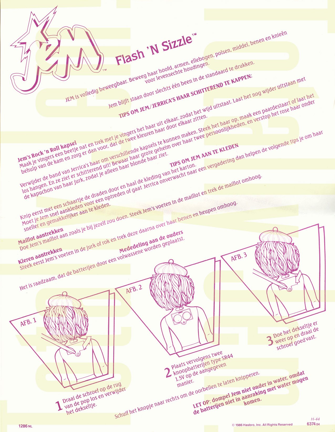 Flash'n Sizzle Jem/Jerrica 4003 - 637401 1987