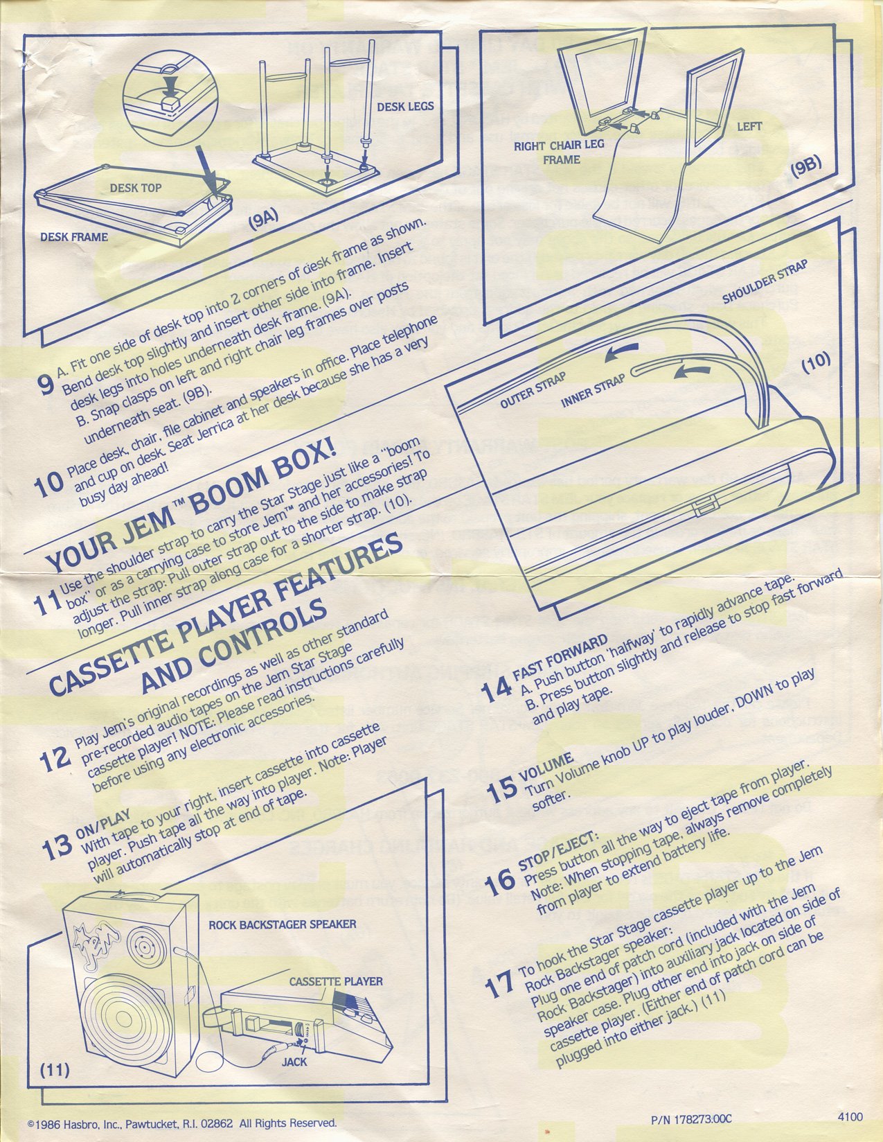 JEM Instructions - Star Stage 4100 1986-1987