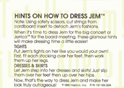 JEM Instructions - Hints on how to dress Jem