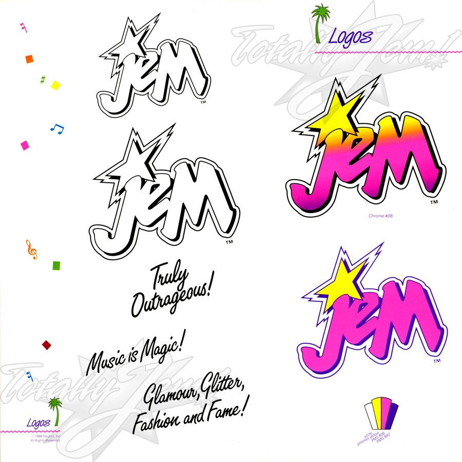 1986 JEM Licensing Kit - Jem logos