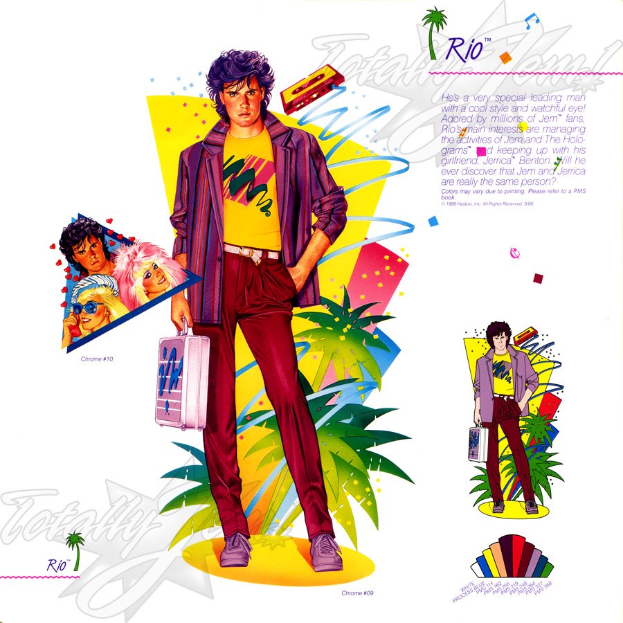 1987 JEM Licensing Update - Rio™ (purple hair)
