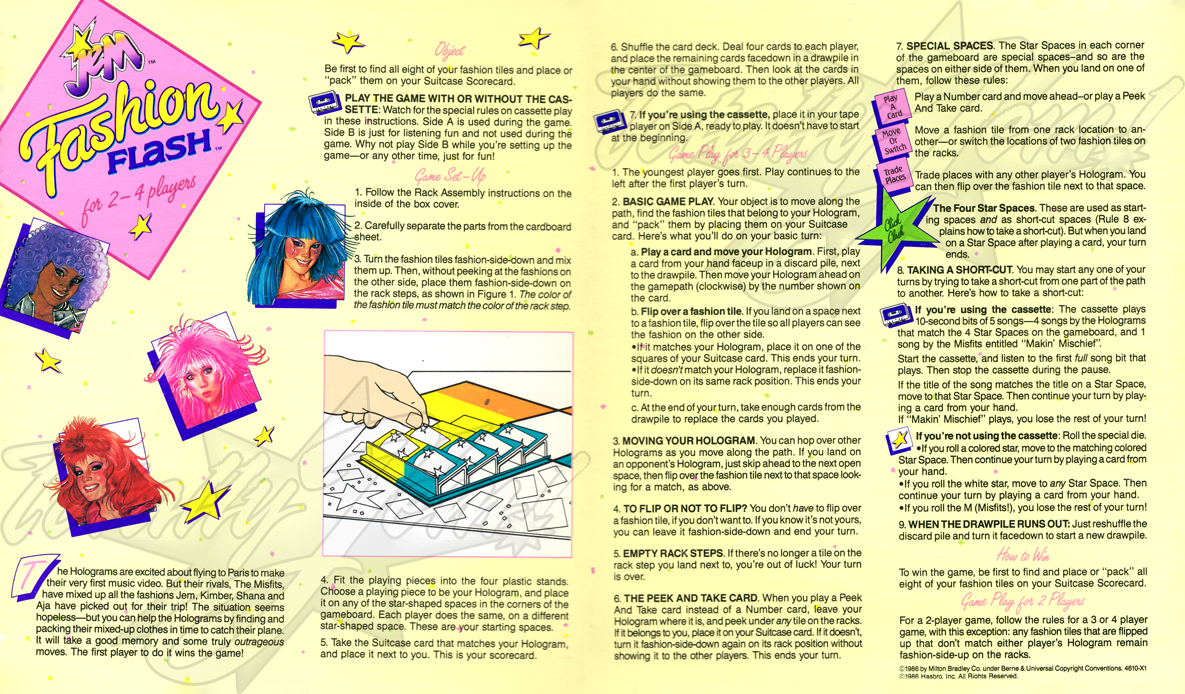 Milton Bradley Fashion Flash Game
Milton Bradley 4610 &copy;1986