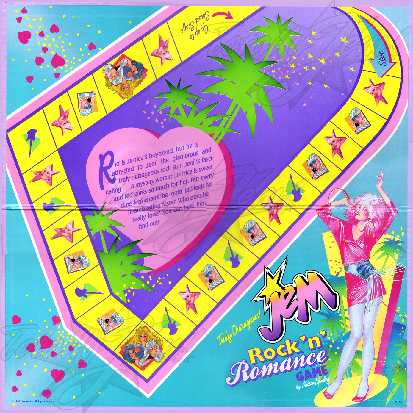 Milton Bradley Rock 'n' Romance Game Milton Bradley 4615 &copy;1986