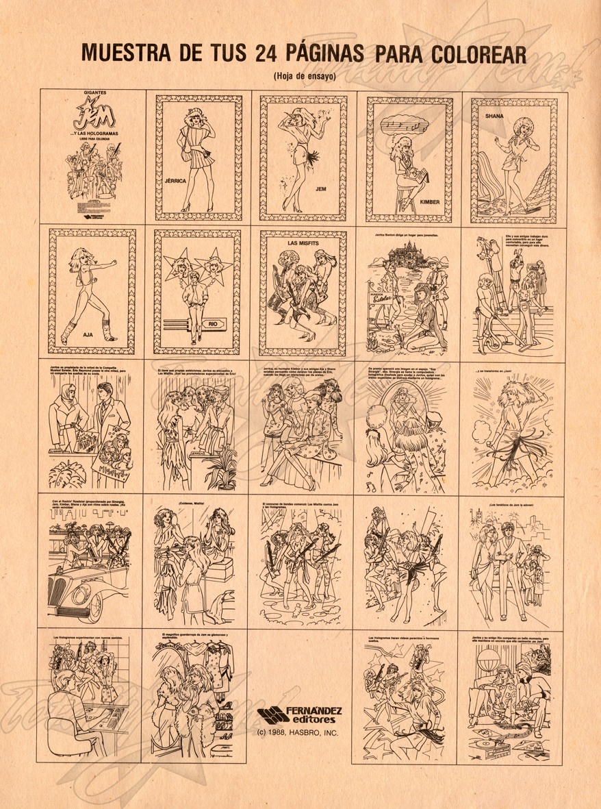 Gigantes Jem Libro Para Colorear
1986 
Ferna'ndez Editores
110H 