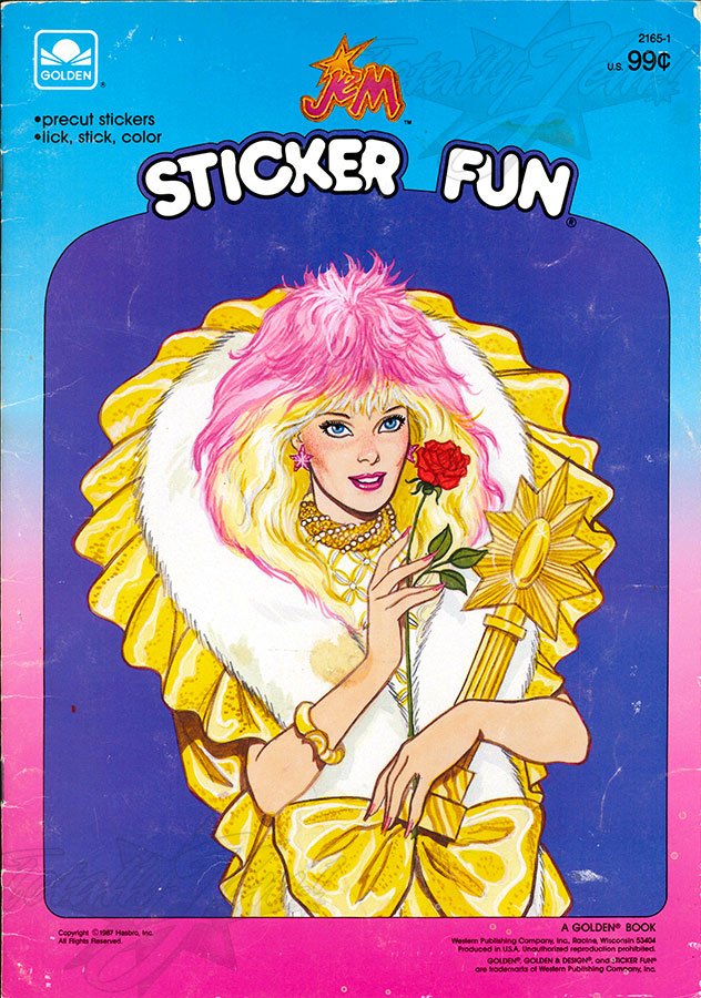 Glitter'n Gold Jem: Sticker Fun - 1987 Weekly Reader Books - A Golden Book/Western Pub. Co. 2165-1