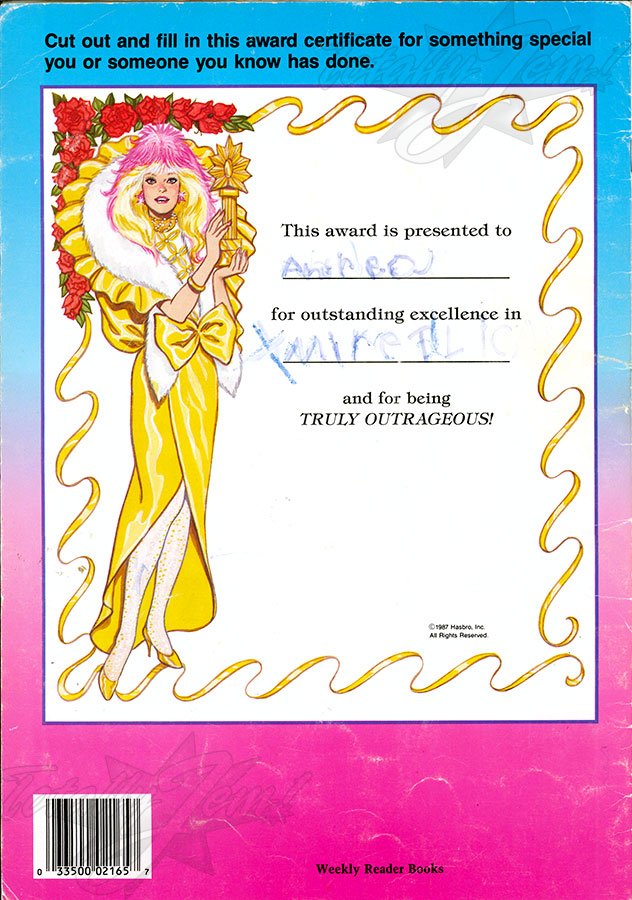 Glitter'n Gold Jem: Sticker Fun - 1987 Weekly Reader Books - A Golden Book/Western Pub. Co. 2165-1