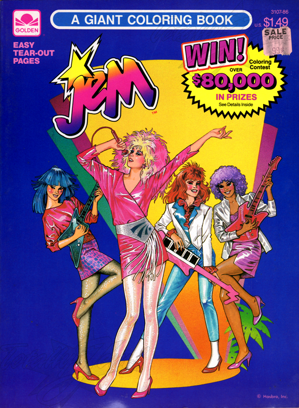 Jem: A Giant coloring book 11/10/1986 
A Golden Book/Western Pub. Co. 
3107-86