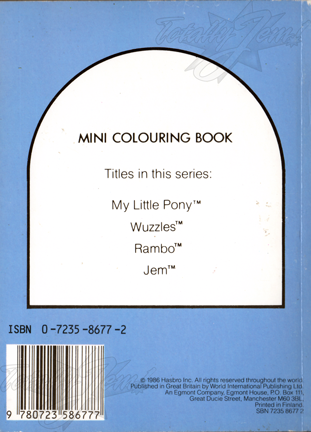 Jem: Mini Colouring Book 
1986 
World International Publishing/Tempo 
8677