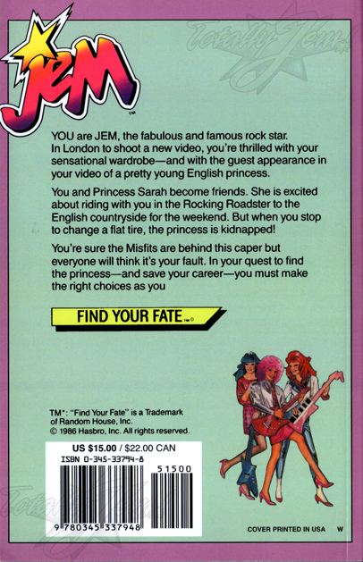 Find Your Fate: Jem #2 - The Video Caper (by Jean Waricha)
1986 - republished?
Random House
33794
