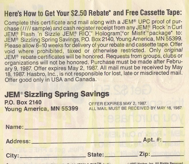 JEM "Sizzling Spring Savings"