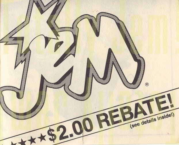JEM "$2.00 Rebate and Signature"