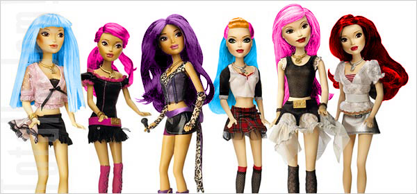 Pussycat Dolls photoshoped to look like Jem and the Holograms