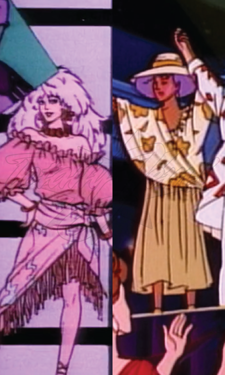 Jem fashion as seen in the Sunbow Productions, Inc., cartoon series.
