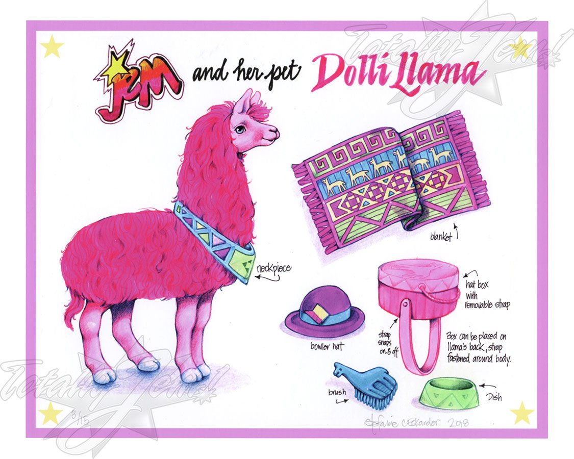 Jem and her pet Dolli Llama