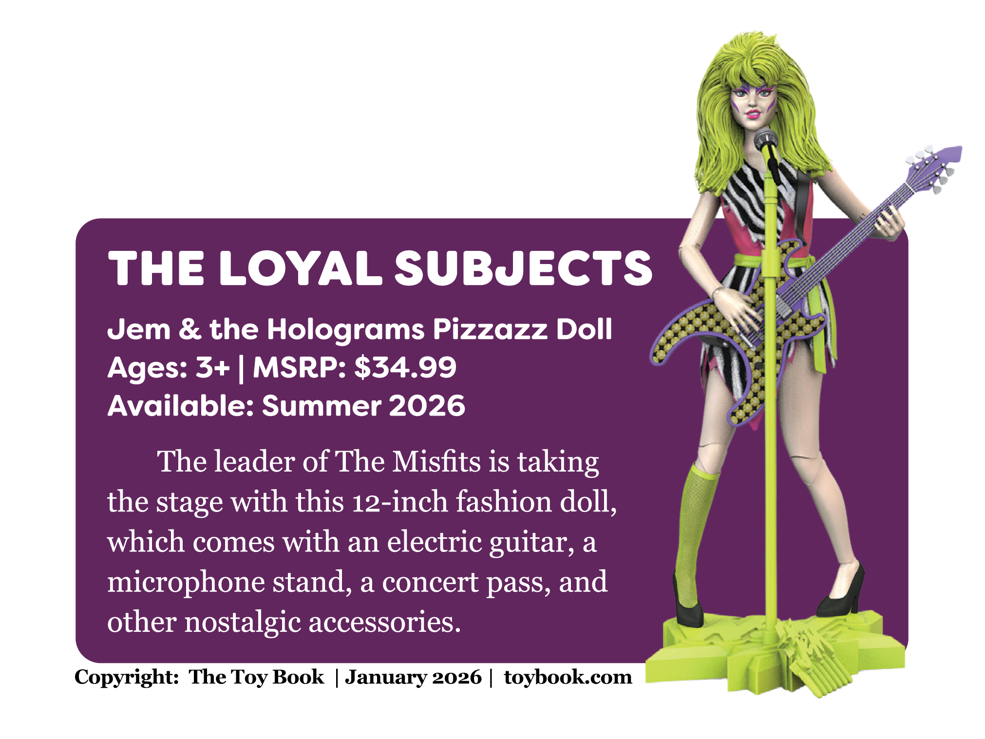 JEM AND THE HOLOGRAMS 12" PIZZAZZ Fashion Doll
